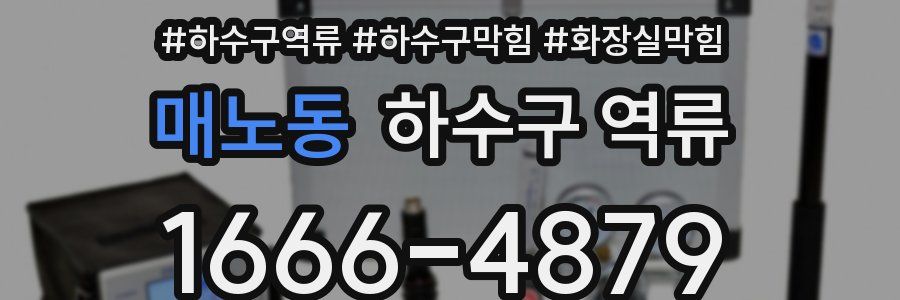 매노동 하수구 역류