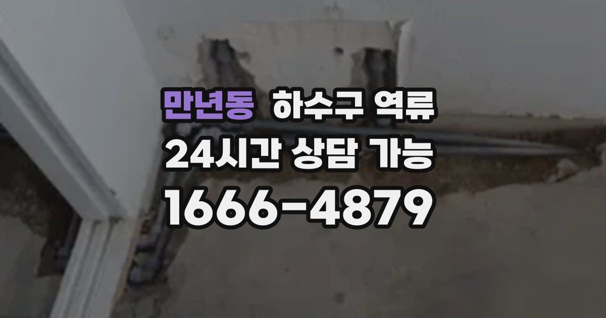 만년동 하수구 역류