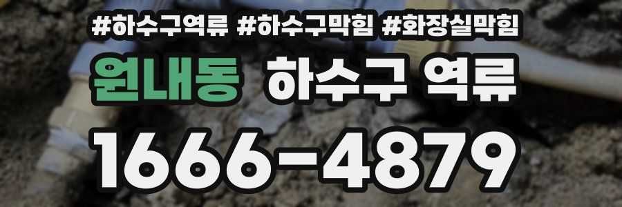 원내동 하수구 역류