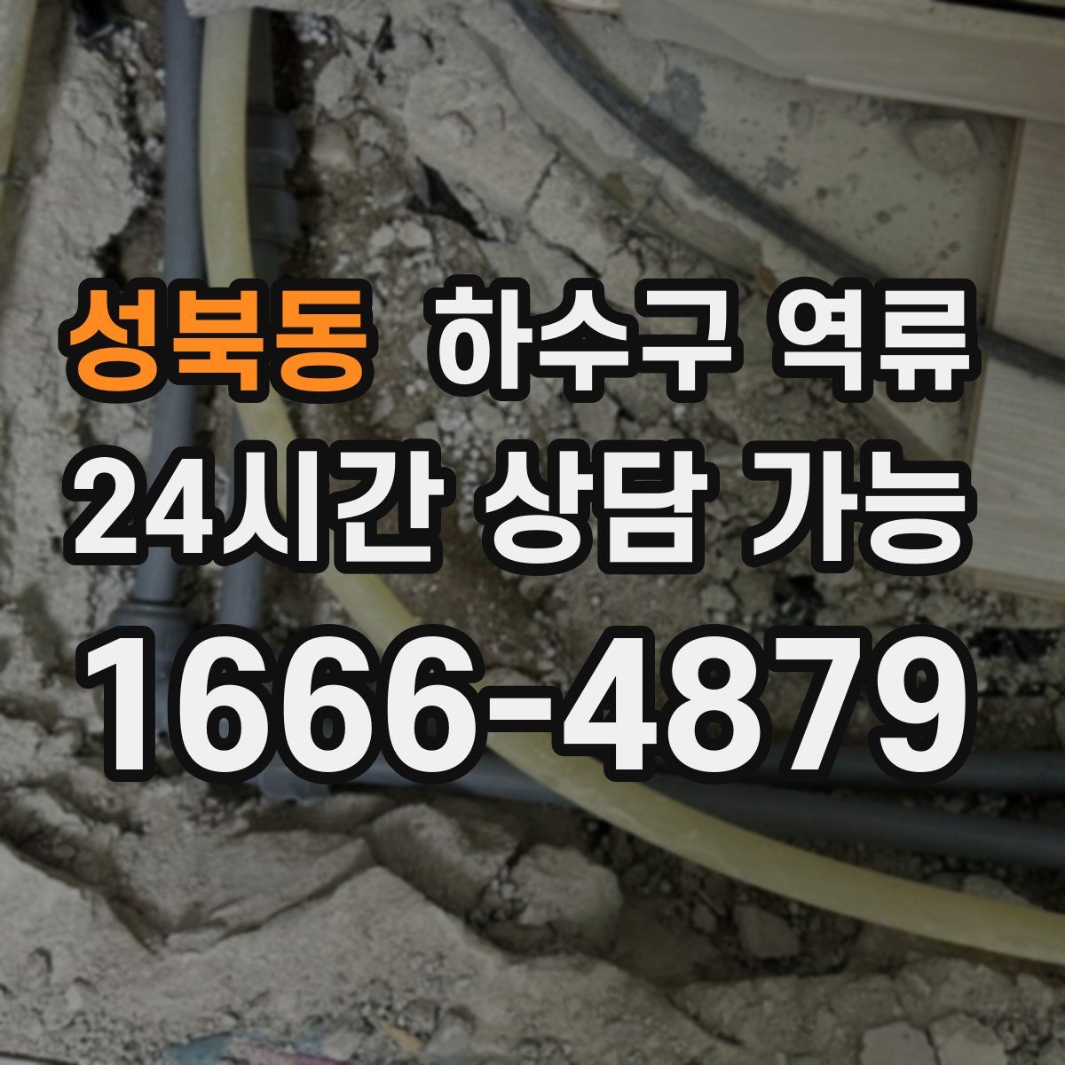 성북동 하수구 역류