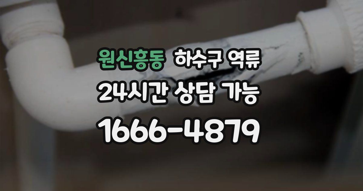 원신흥동 하수구 역류