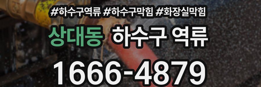 상대동 하수구 역류