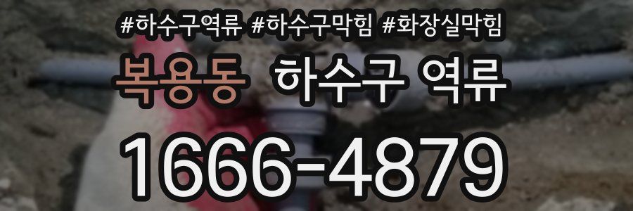 복용동 하수구 역류