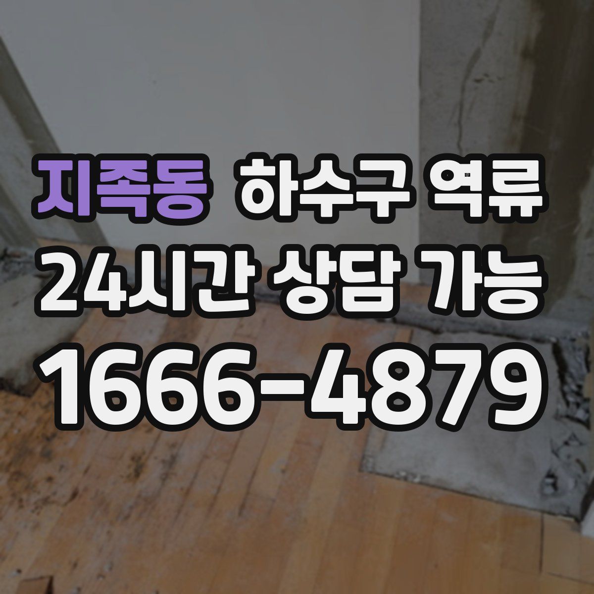 지족동 하수구 역류