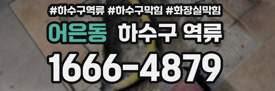 어은동 하수구 역류