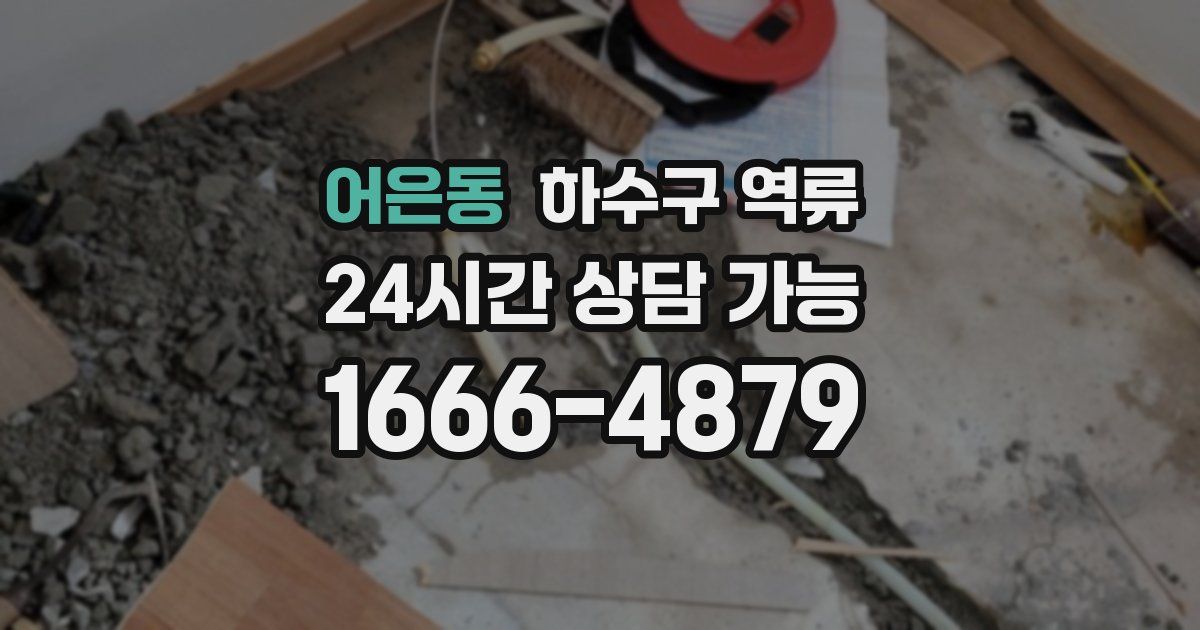 어은동 하수구 역류