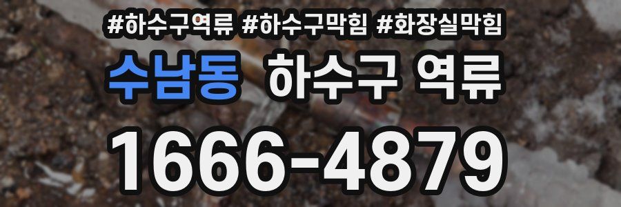 수남동 하수구 역류