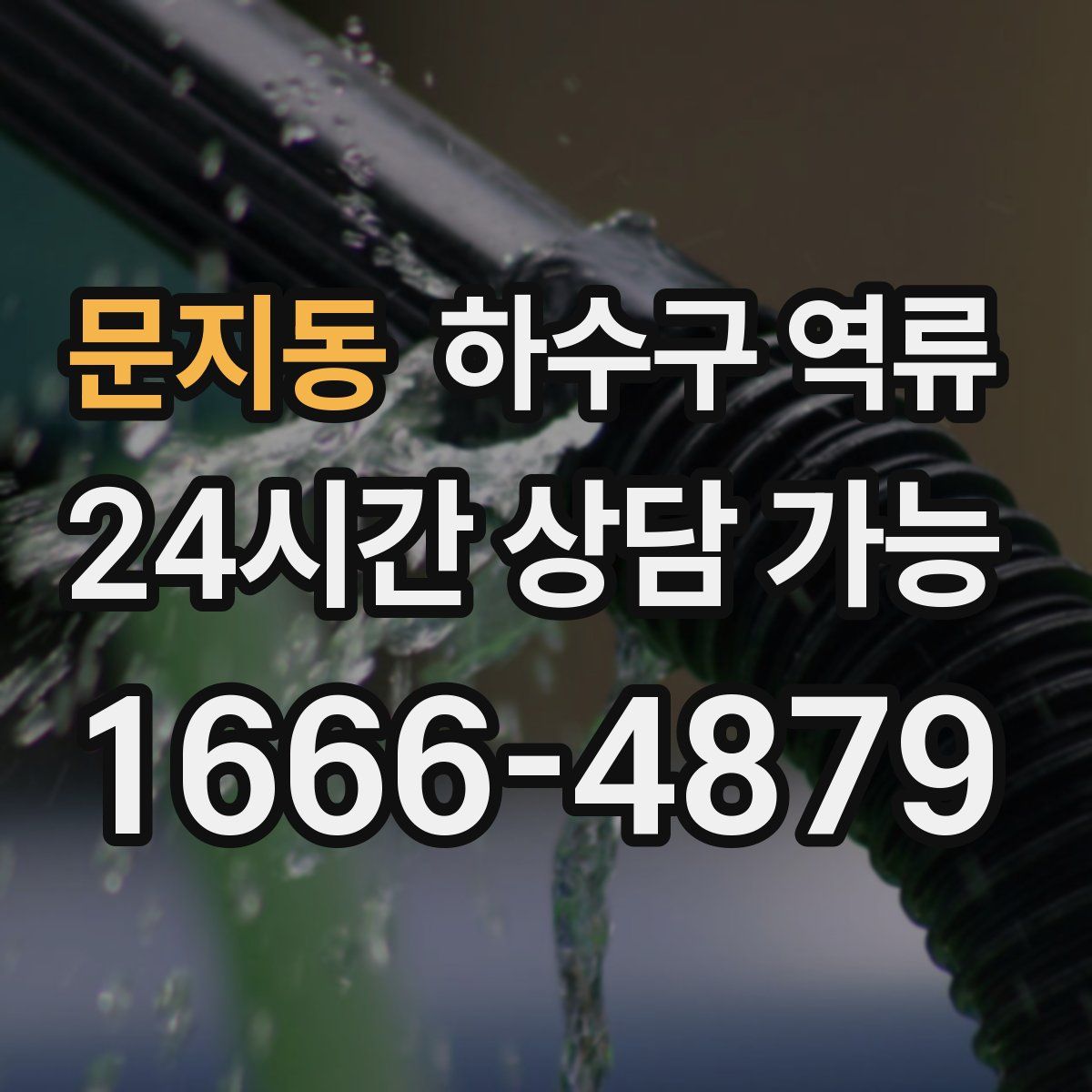 문지동 하수구 역류