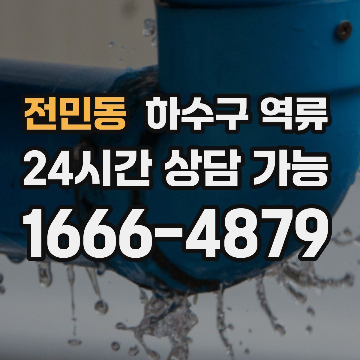 전민동 하수구 역류