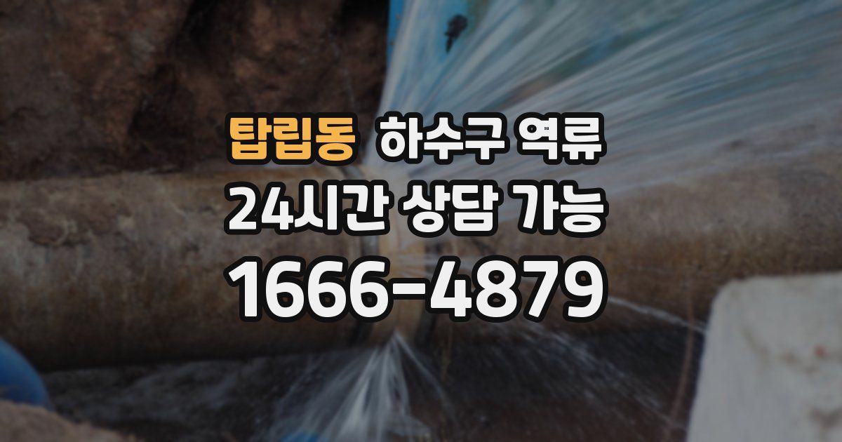 탑립동 하수구 역류