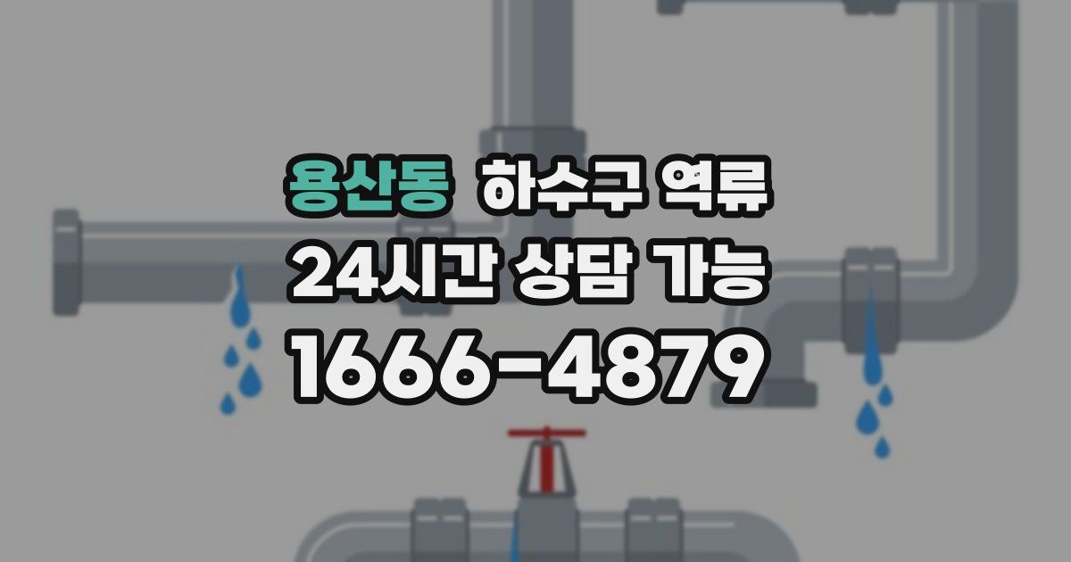 용산동 하수구 역류