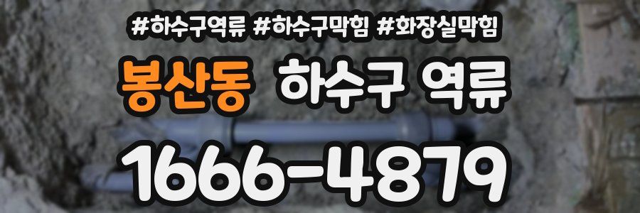 봉산동 하수구 역류