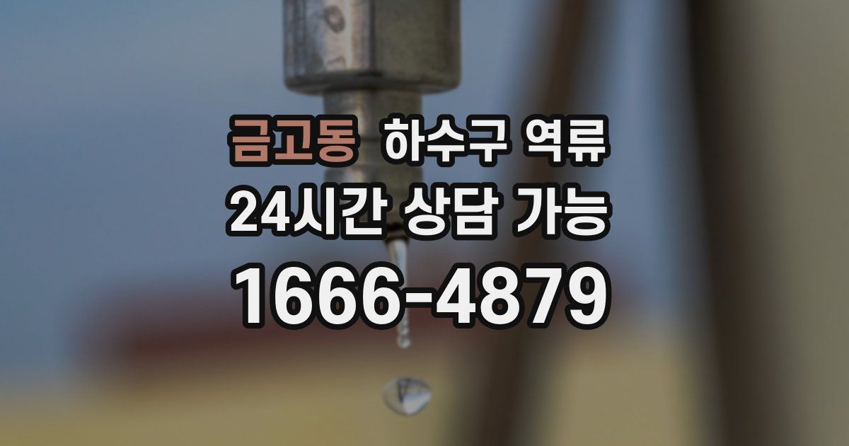 금고동 하수구 역류