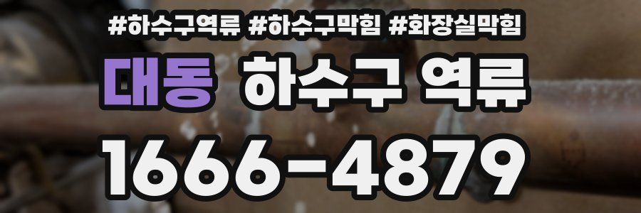 대동 하수구 역류