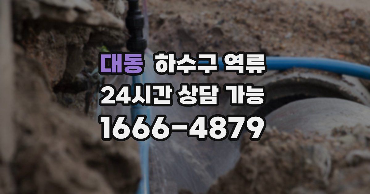 대동 하수구 역류