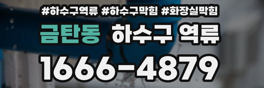 금탄동 하수구 역류