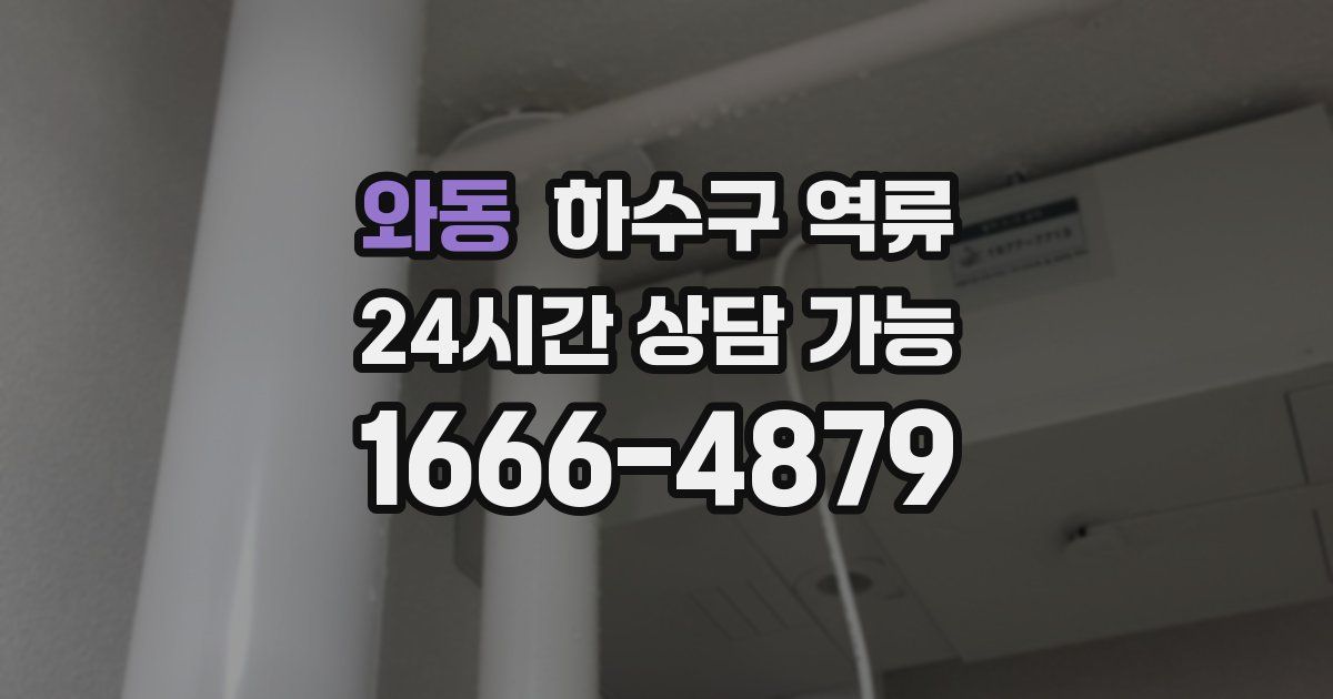 와동 하수구 역류