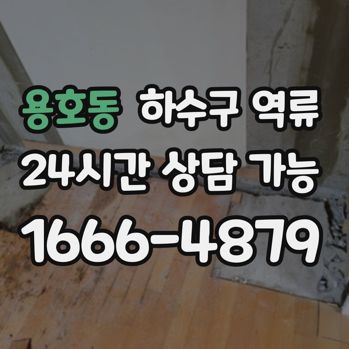 용호동 하수구 역류