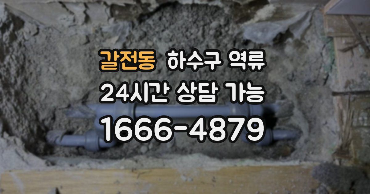 갈전동 하수구 역류