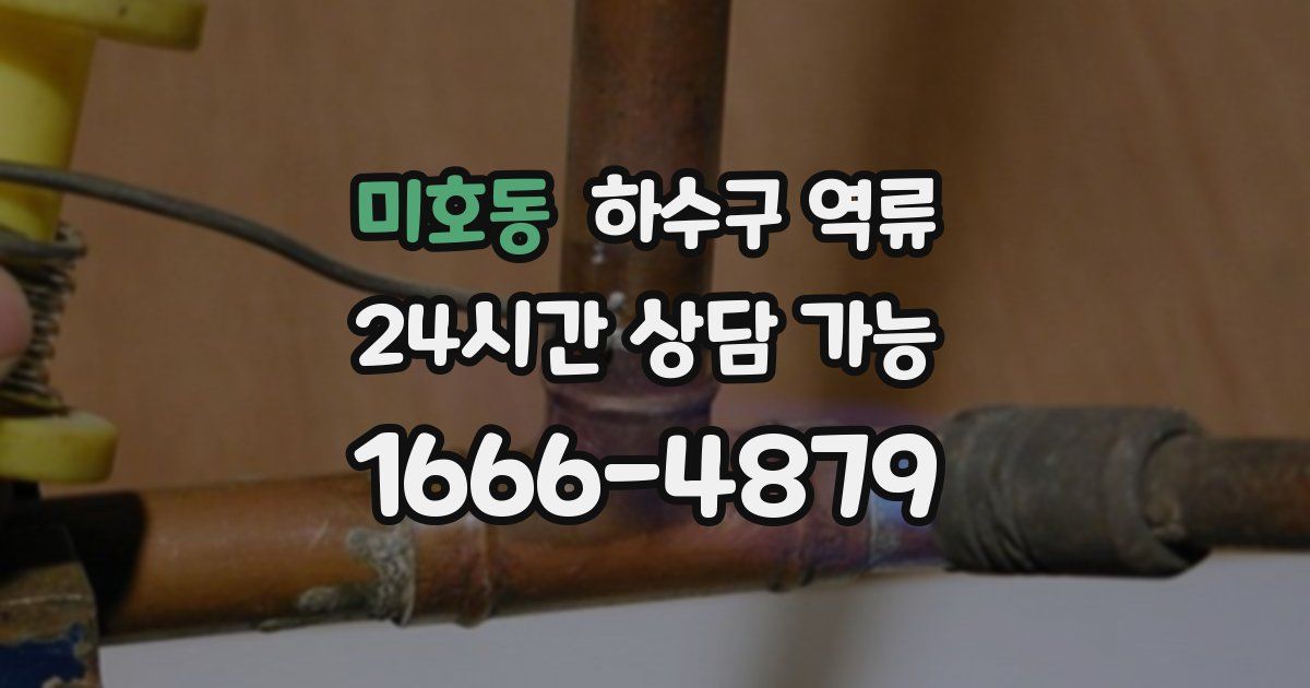 미호동 하수구 역류