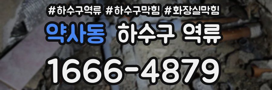 약사동 하수구 역류