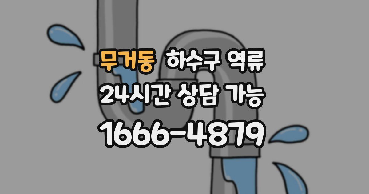 무거동 하수구 역류