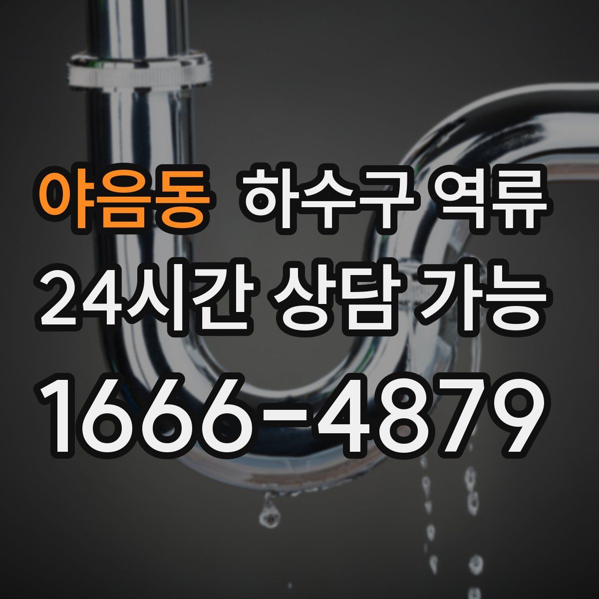 야음동 하수구 역류