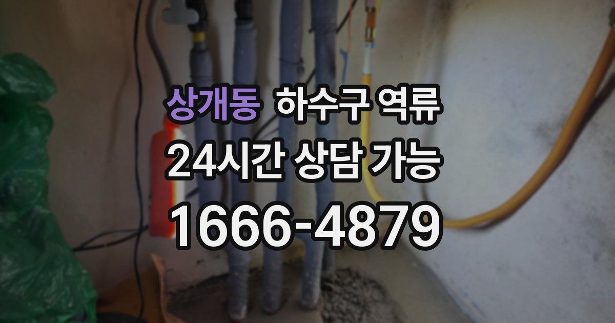 상개동 하수구 역류