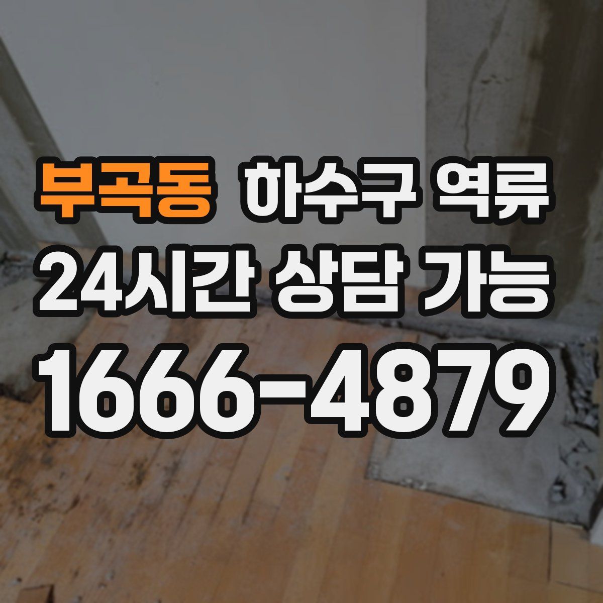 부곡동 하수구 역류