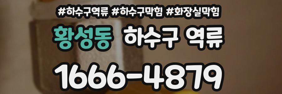 황성동 하수구 역류