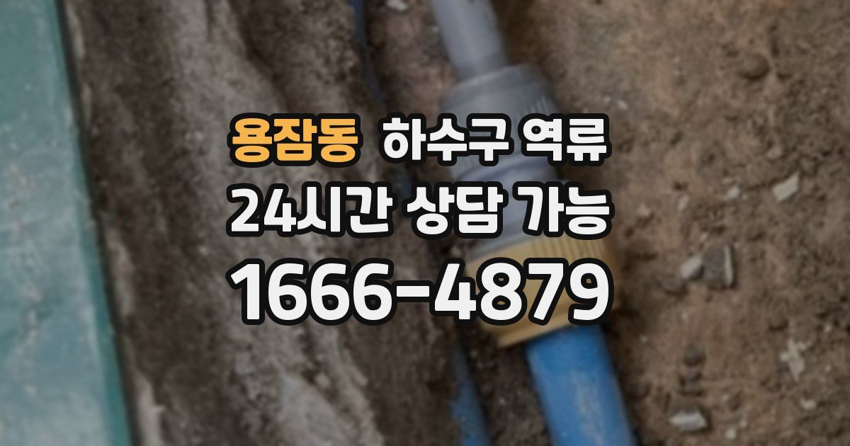 용잠동 하수구 역류