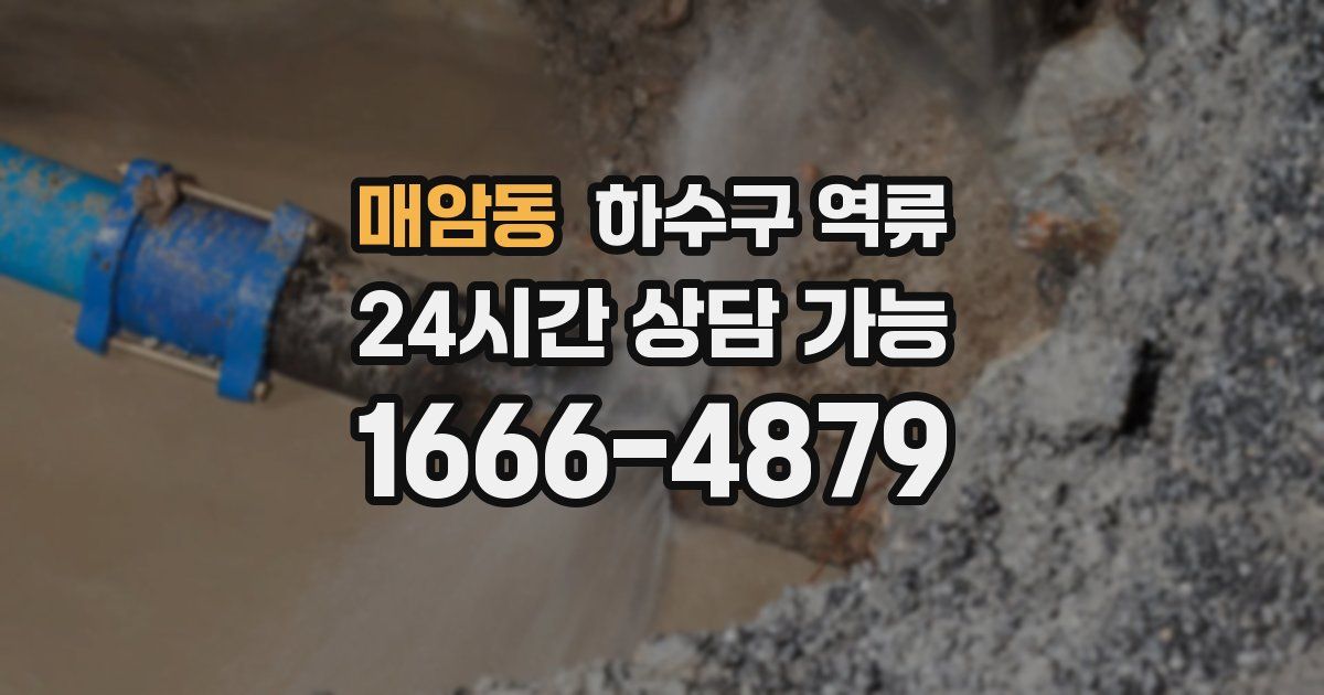 매암동 하수구 역류