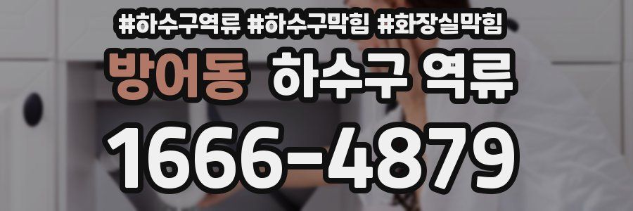 방어동 하수구 역류