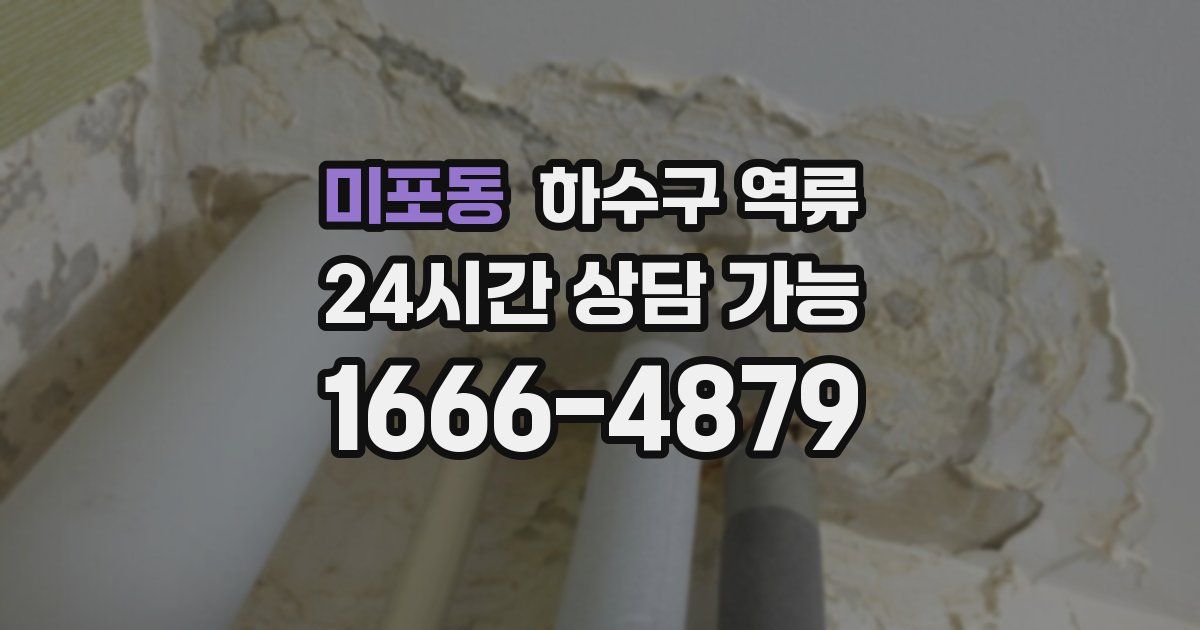 미포동 하수구 역류