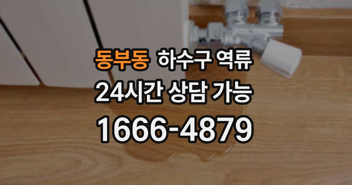 동부동 하수구 역류