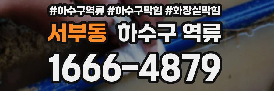 서부동 하수구 역류