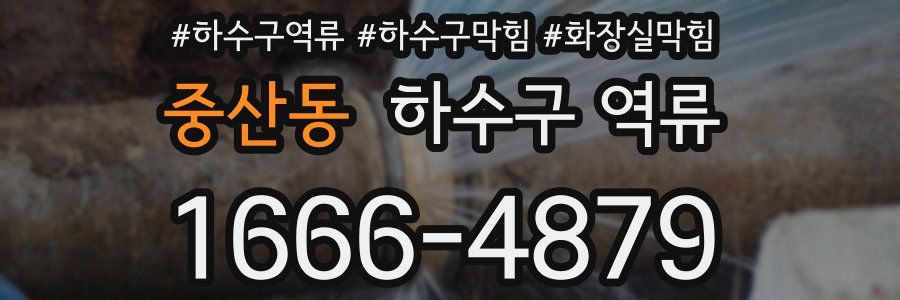 중산동 하수구 역류