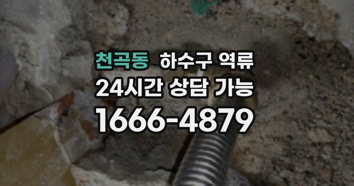 천곡동 하수구 역류