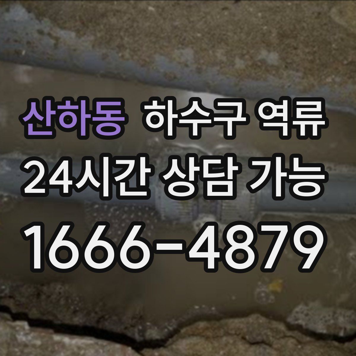 산하동 하수구 역류