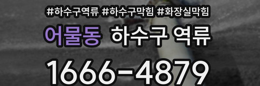 어물동 하수구 역류