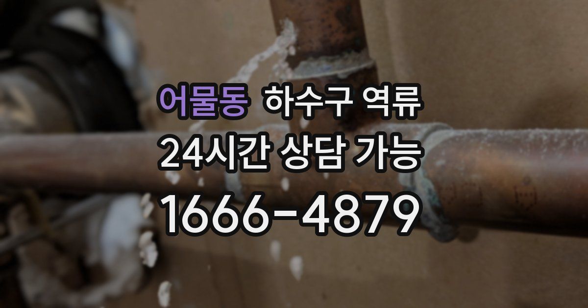 어물동 하수구 역류