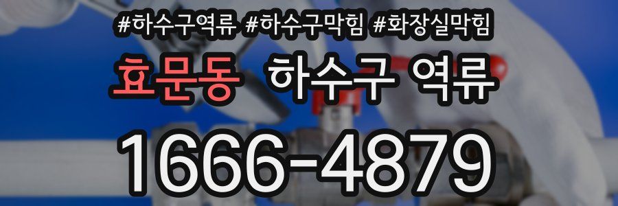 효문동 하수구 역류
