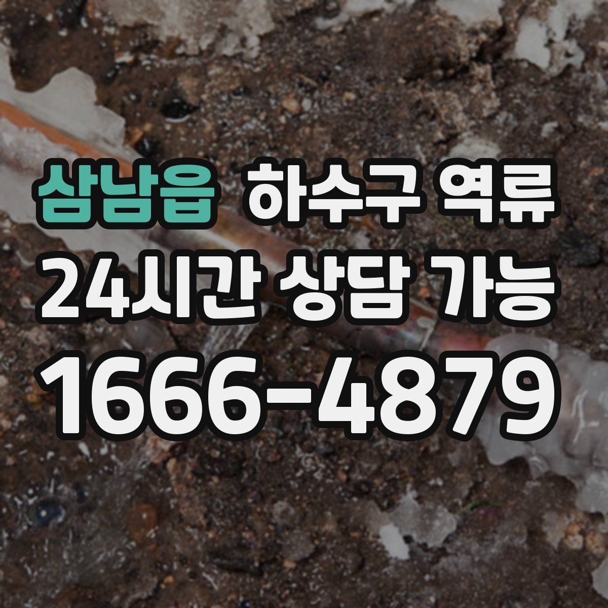 삼남읍 하수구 역류