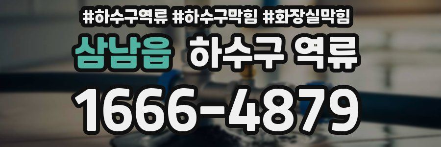 삼남읍 하수구 역류