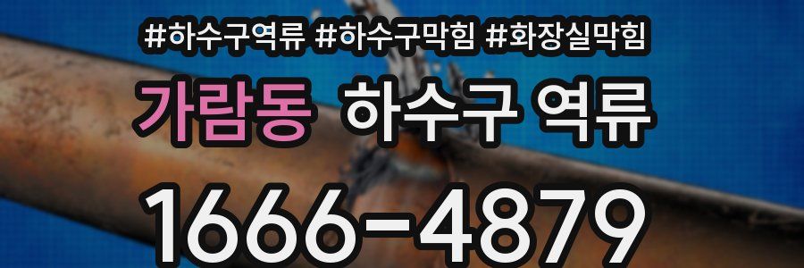 가람동 하수구 역류
