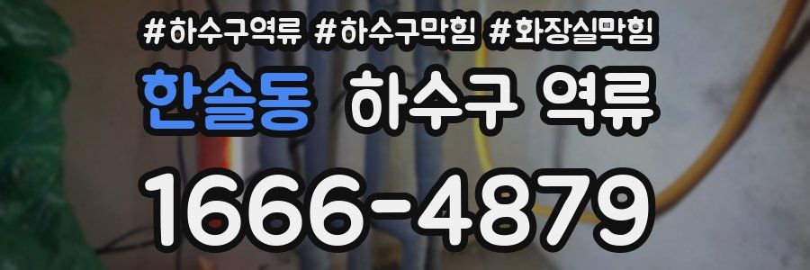 한솔동 하수구 역류