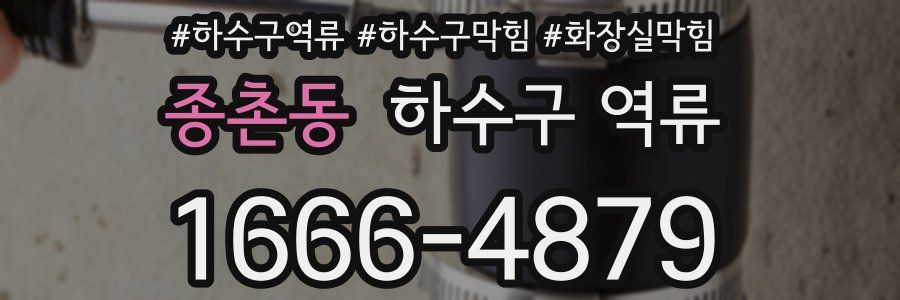 종촌동 하수구 역류