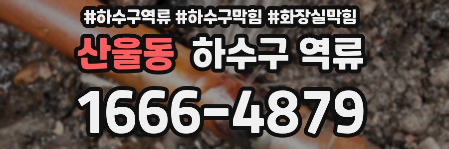 산울동 하수구 역류