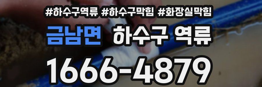 금남면 하수구 역류