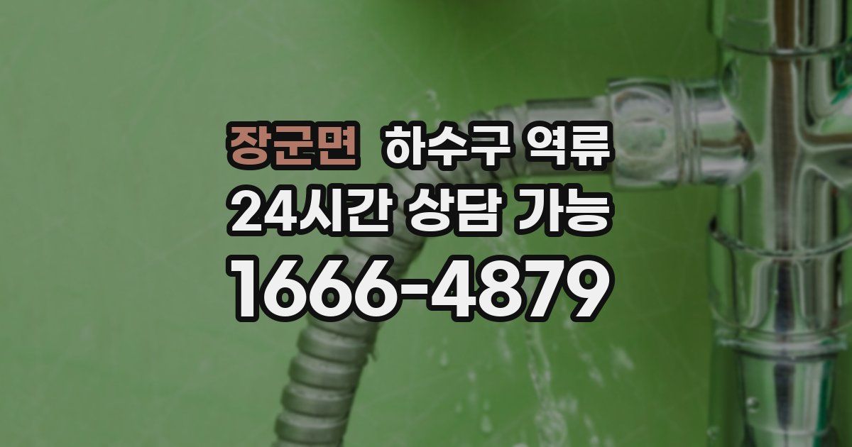 장군면 하수구 역류